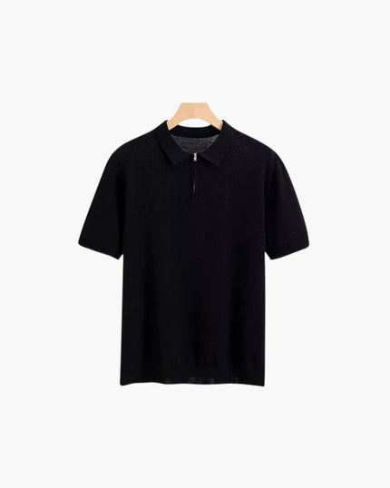 Men’s Zip Neck Knit Polo
