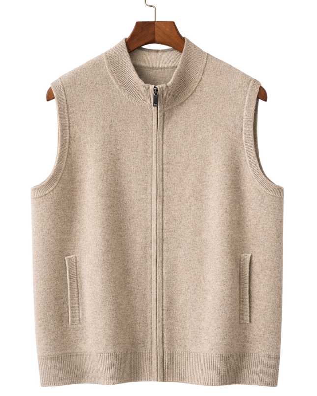 Men’s Zip-Up Knit Vest