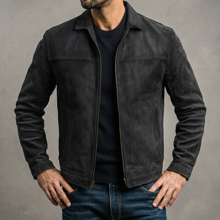 Men’s Zip-Up Leather Jacket