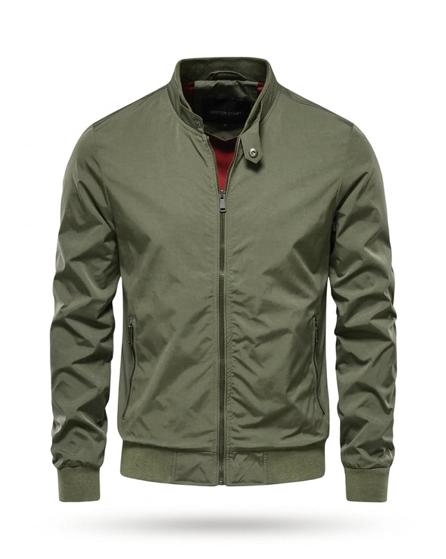 Men’s Zip-Up Stand Collar Jacket