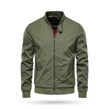 Men’s Zip-Up Stand Collar Jacket