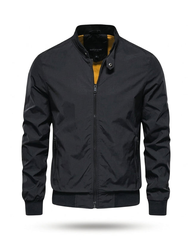 Men’s Zip-Up Stand Collar Jacket