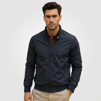 Men’s Zip-Up Stand Collar Jacket