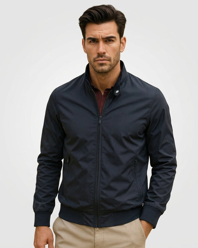 Men’s Zip-Up Stand Collar Jacket