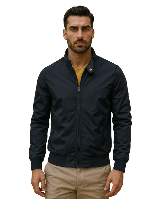 Men’s Zip-Up Stand Collar Jacket