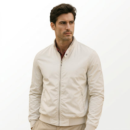 Men’s Zip-Up Stand Collar Jacket