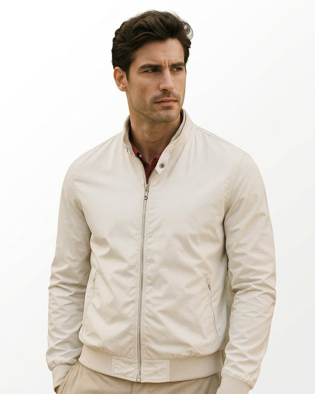 Men’s Zip-Up Stand Collar Jacket