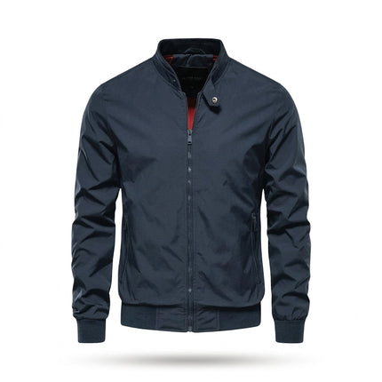 Men’s Zip-Up Stand Collar Jacket