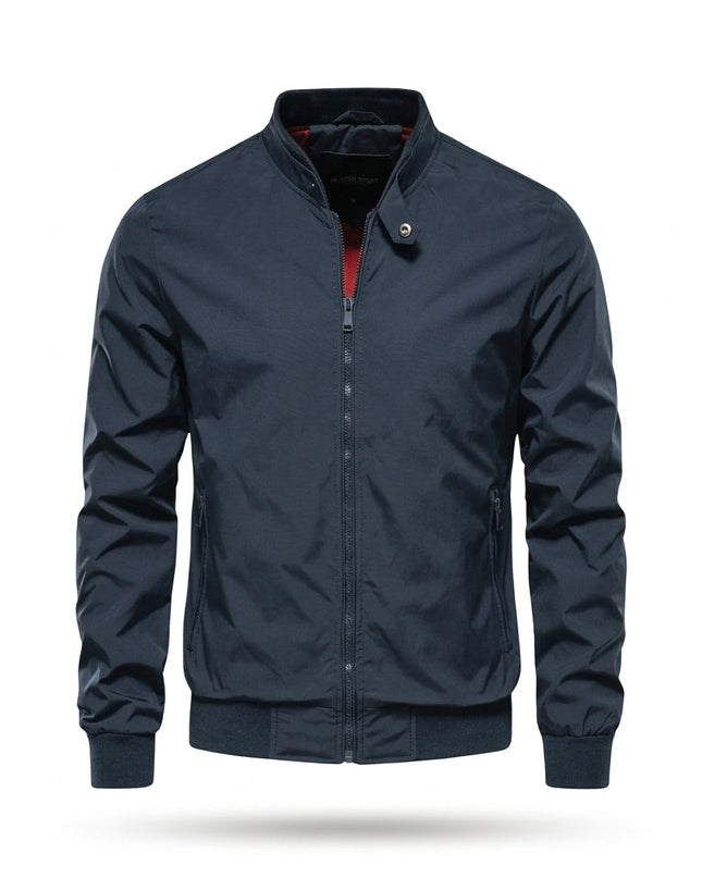 Men’s Zip-Up Stand Collar Jacket