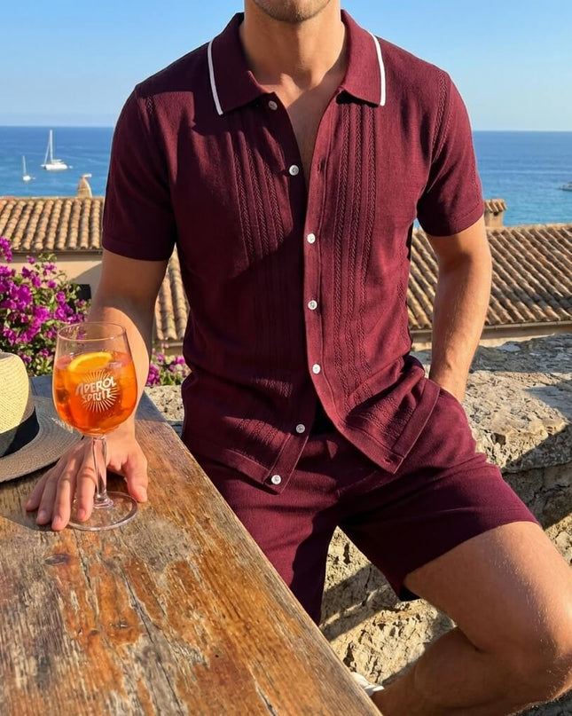 Men’s 2-Piece Shirt and Shorts Set