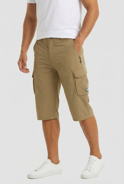 Men's Cargo Shorts Stretch Fabric Relaxed Fit Multiple Pockets Lightweight