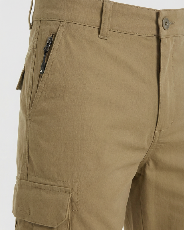 Men's Cargo Shorts Stretch Fabric Relaxed Fit Multiple Pockets Lightweight