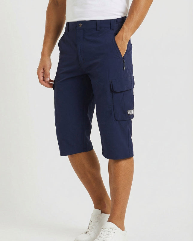 Men's Cargo Shorts Stretch Fabric Relaxed Fit Multiple Pockets Lightweight