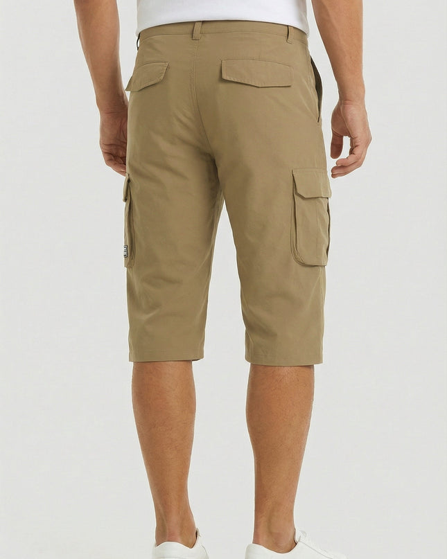 Men's Cargo Shorts Stretch Fabric Relaxed Fit Multiple Pockets Lightweight