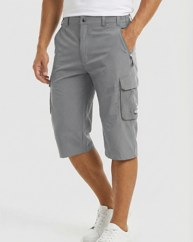 Men's Cargo Shorts Stretch Fabric Relaxed Fit Multiple Pockets Lightweight
