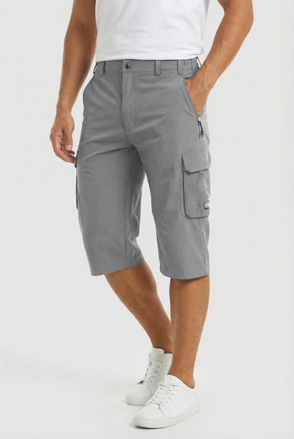 Men's Cargo Shorts Stretch Fabric Relaxed Fit Multiple Pockets Lightweight