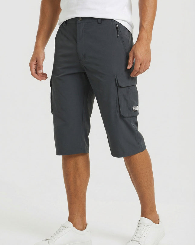 Men's Cargo Shorts Stretch Fabric Relaxed Fit Multiple Pockets Lightweight