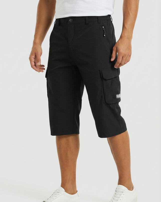 Men's Cargo Shorts Stretch Fabric Relaxed Fit Multiple Pockets Lightweight