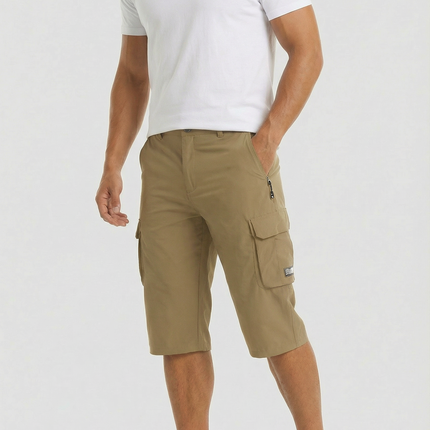 Men's Cargo Shorts Stretch Fabric Relaxed Fit Multiple Pockets Lightweight