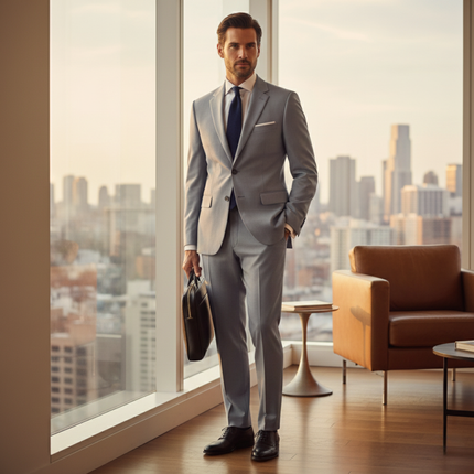 Men's Elegant 2 Piece Suit Set – Blazer & Trousers
