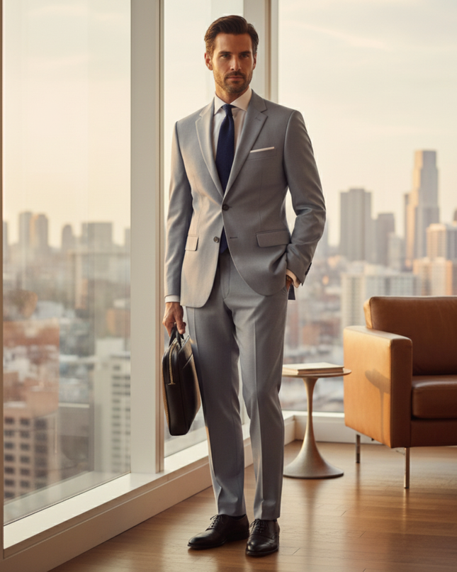 Men's Elegant 2 Piece Suit Set – Blazer & Trousers