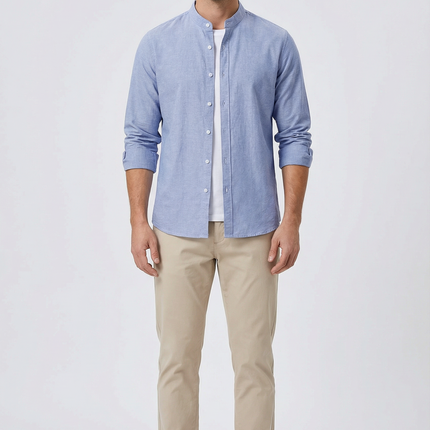 Men's Shirt Linen Relaxed Fit Lightweight Casual