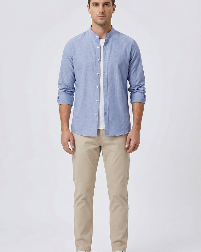 Men's Shirt Linen Relaxed Fit Lightweight Casual
