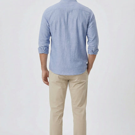Men's Shirt Linen Relaxed Fit Lightweight Casual