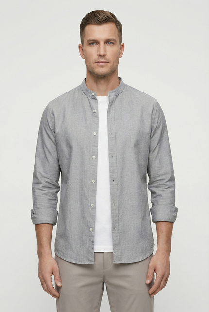 Men's Shirt Linen Relaxed Fit Lightweight Casual