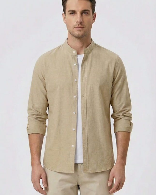 Men's Shirt Linen Relaxed Fit Lightweight Casual