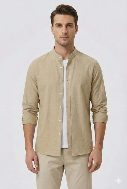 Men's Shirt Linen Relaxed Fit Lightweight Casual