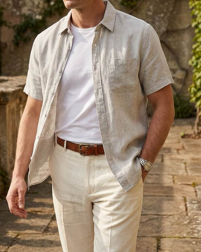 Men’s Short Sleeve Button-Up Shirt