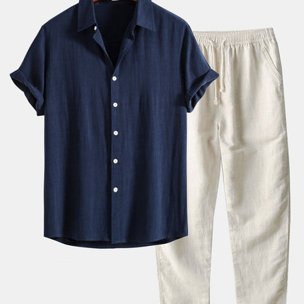 Men's Short Sleeve Casual Shirt Set