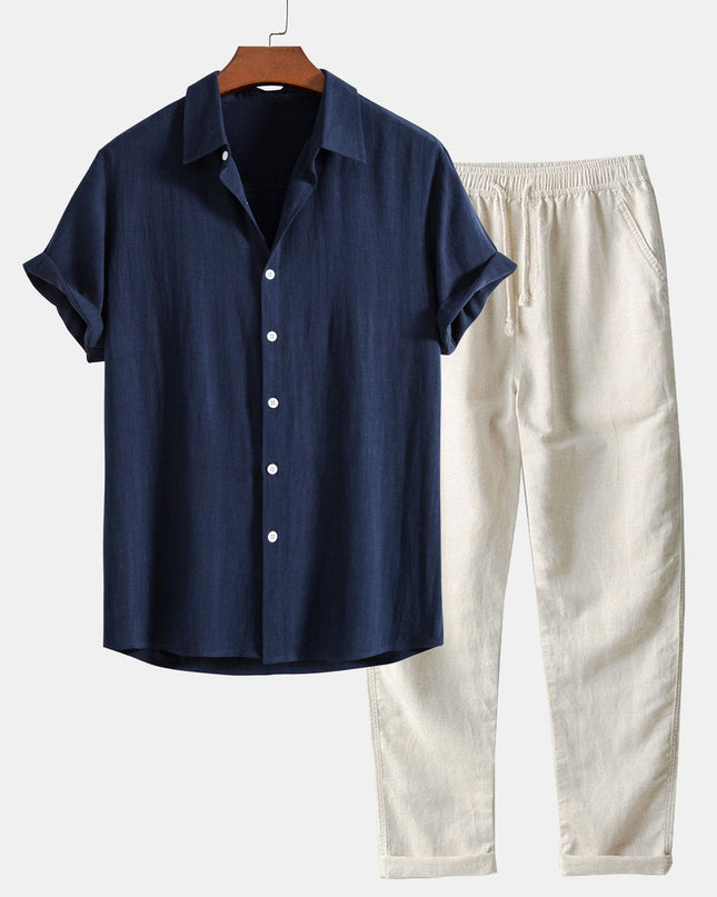 Men's Short Sleeve Casual Shirt Set