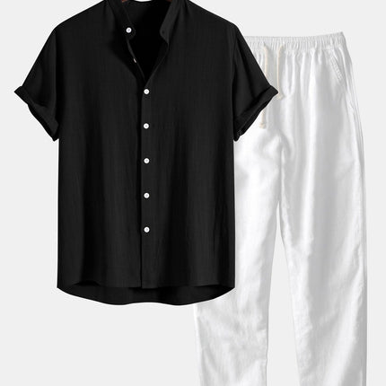 Men's Short Sleeve Casual Shirt Set