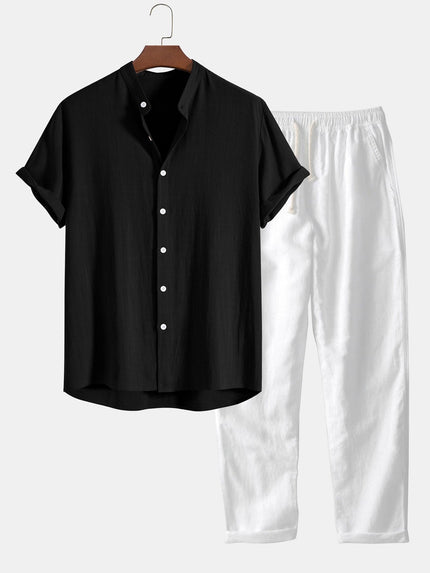 Men's Short Sleeve Casual Shirt Set