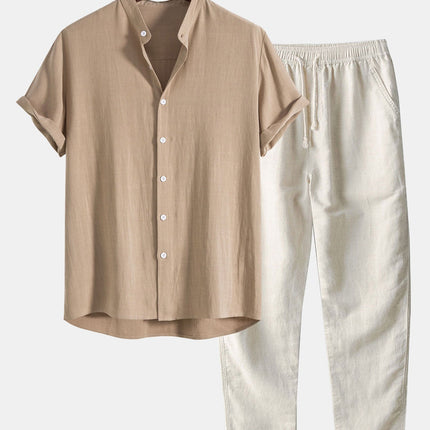 Men's Short Sleeve Casual Shirt Set