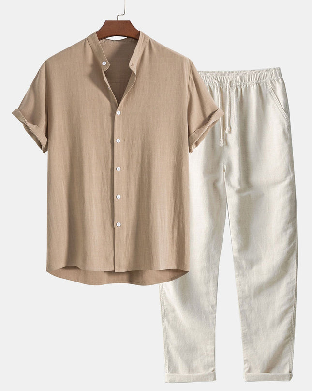 Men's Short Sleeve Casual Shirt Set
