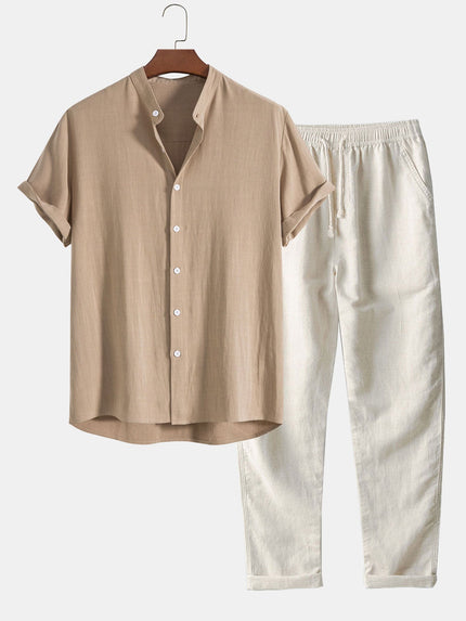Men's Short Sleeve Casual Shirt Set