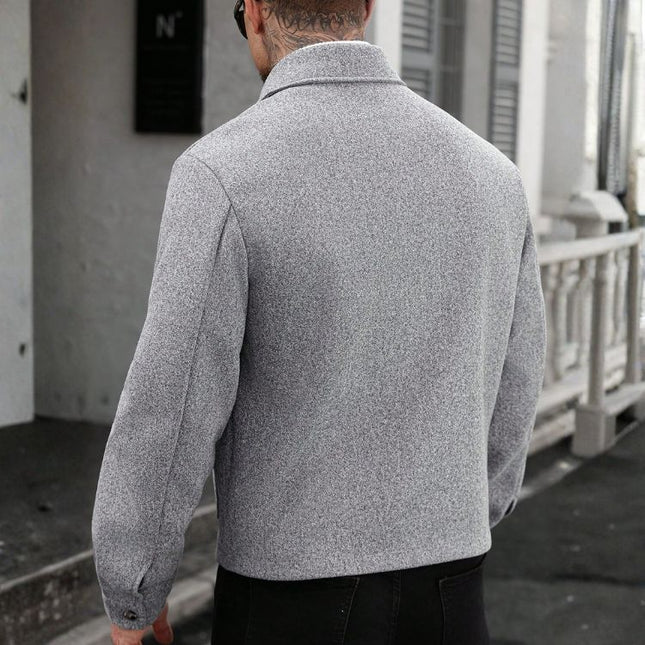 Men’s Long Sleeve Jacket with Front Pockets