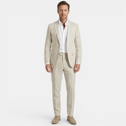 Men's Two-Piece Textured Weave Suit