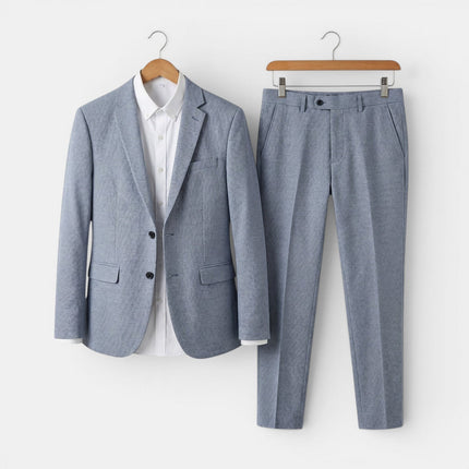 Men's Two-Piece Textured Weave Suit