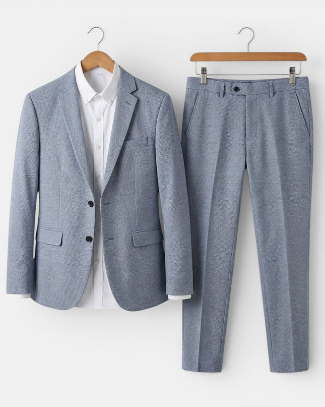 Men's Two-Piece Textured Weave Suit