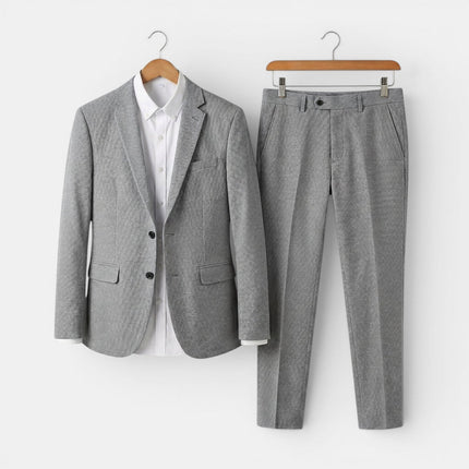 Men's Two-Piece Textured Weave Suit