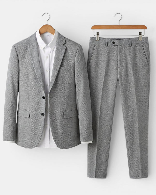 Men's Two-Piece Textured Weave Suit