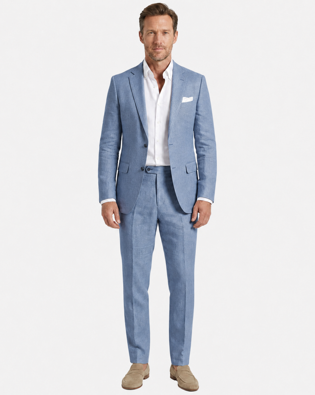 Men's Two-Piece Textured Weave Suit