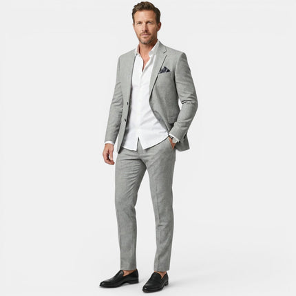 Men's Two-Piece Textured Weave Suit