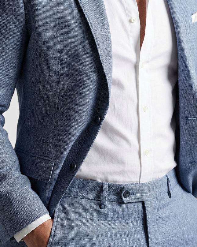 Men's Two-Piece Textured Weave Suit