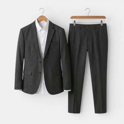 Men's Two-Piece Textured Weave Suit