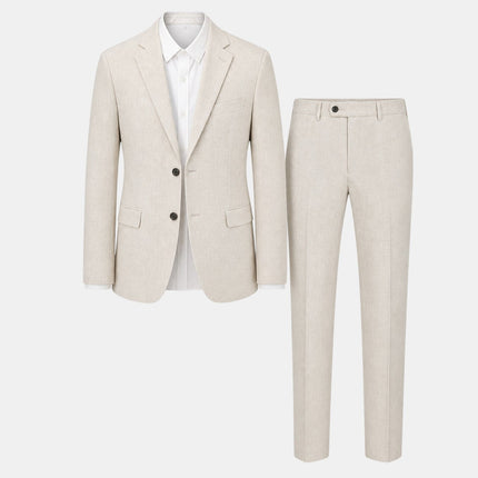 Men's Two-Piece Textured Weave Suit